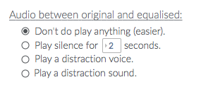 Audio switching between original and equalized option in TrainYourEars