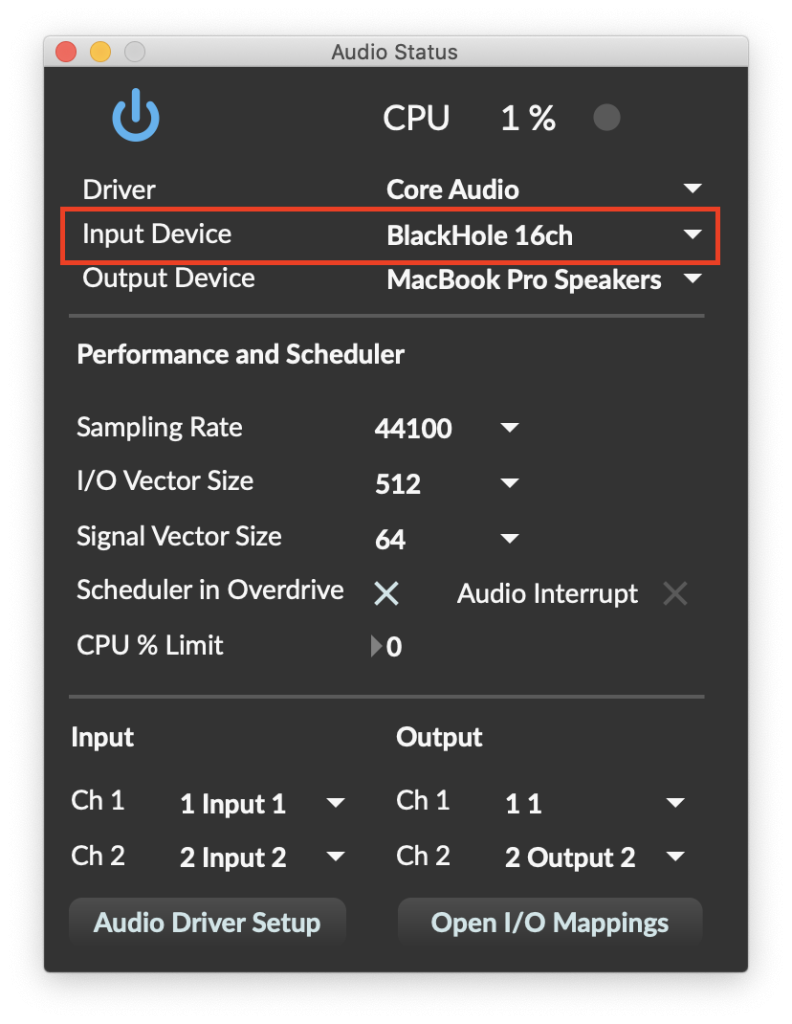 BlackHole audio routing setup on macOS