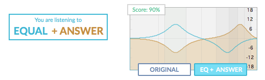 EQ plus Answer button and equaliser view
