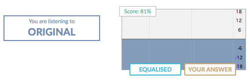 EQ curve showing original audio in TrainYourEars