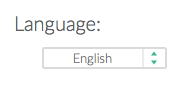 Language selection dropdown in TrainYourEars