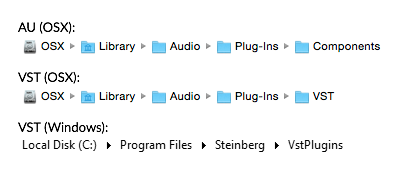 VST plugin folders configuration in TrainYourEars